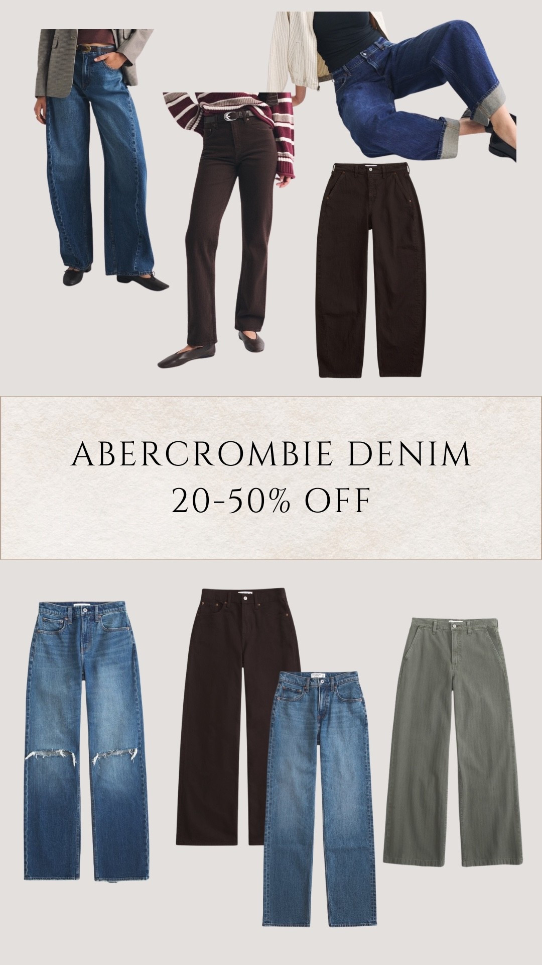 20-50% off Abercrombie denim!

#LTKootd #LTKgrwm #LTKSaleAlert