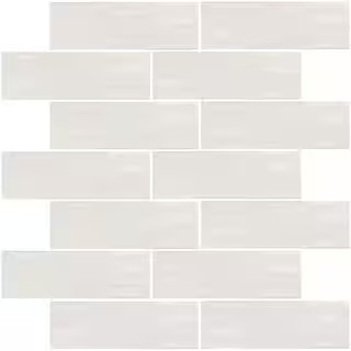 White 2.58 in. x 8 in. Polished Ceramic Subway Wall Tile (5.38 sq. ft./Case) | The Home Depot