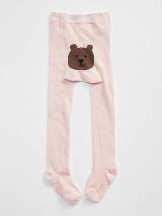 Gap Baby Solid Bear Tights Spring Pink Size 12-24 M | Gap US