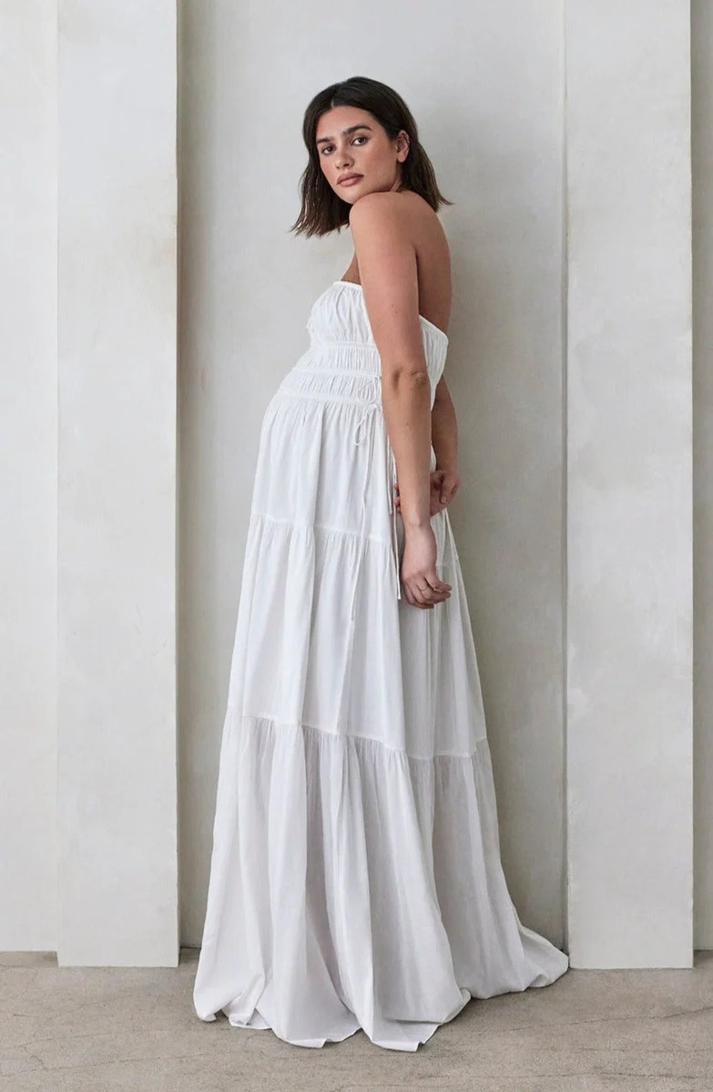 Shirred Strapless Gown | BUMPSUIT