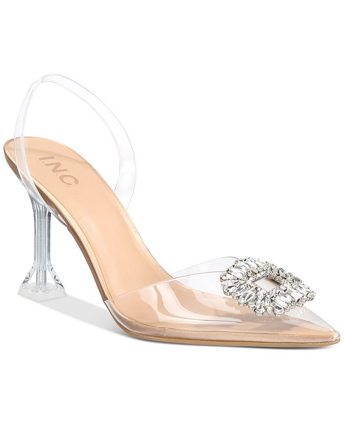 INC International Concepts Scienna Vinyl Slingback Pumps, Created for Macy's & Reviews - Heels & ... | Macys (US)