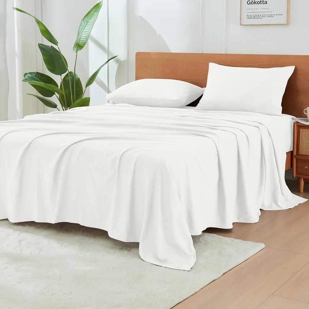 GOKOTTA 4-Piece King Size Sheets Set, 16-Inch Deep Pocket King Sheet Set, King Sheets with Elasti... | Amazon (CA)