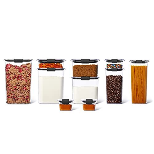 Amazon.com: Rubbermaid Brilliance Pantry Organization & Food Storage Containers with Airtight Lid... | Amazon (US)