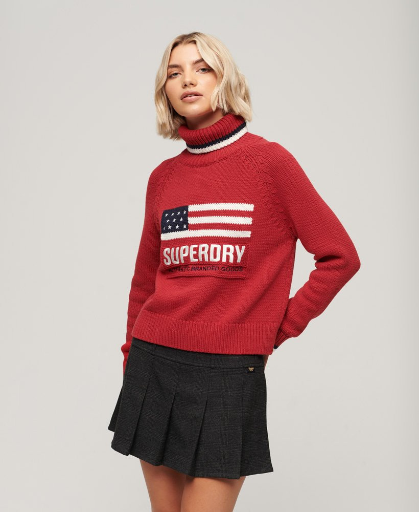 Americana Roll Neck Knit Jumper | Superdry (UK)
