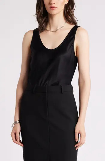 Nordstrom Satin Scoop Neck Tank | Nordstrom | Nordstrom