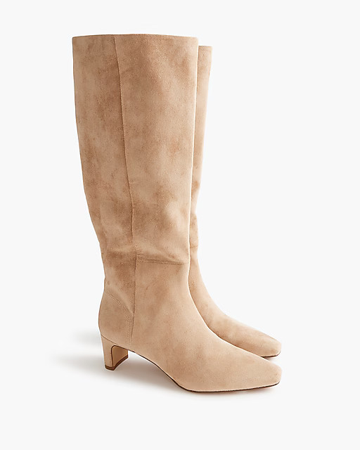 Sueded snip-toe tall boots | J.Crew Factory