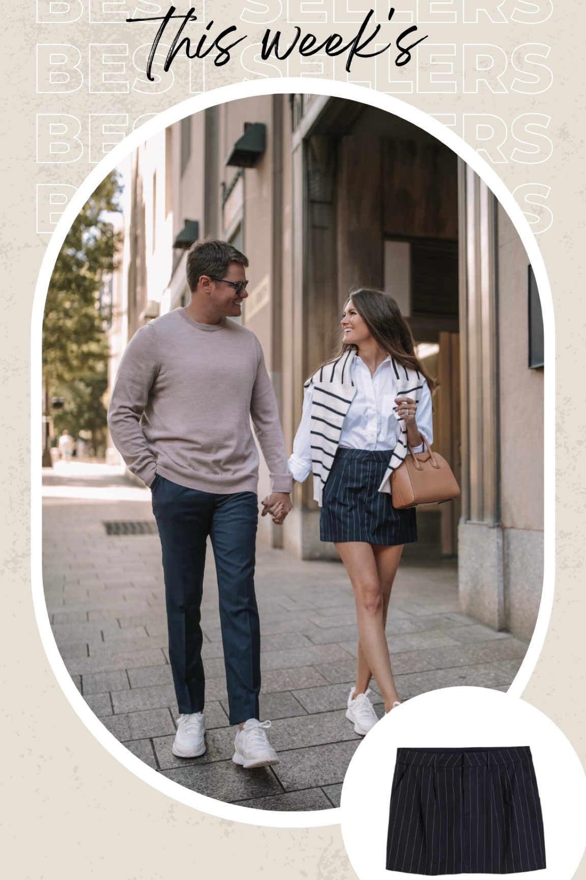 Such a cute and preppy skirt from H&M!
Fall fashion, fall outfit, fall style, navy blue skirt, striped skirt, button-up, striped sweater, Allbirds sneakers 

#LTKSeasonal #LTKshoecrush #LTKfindsunder50