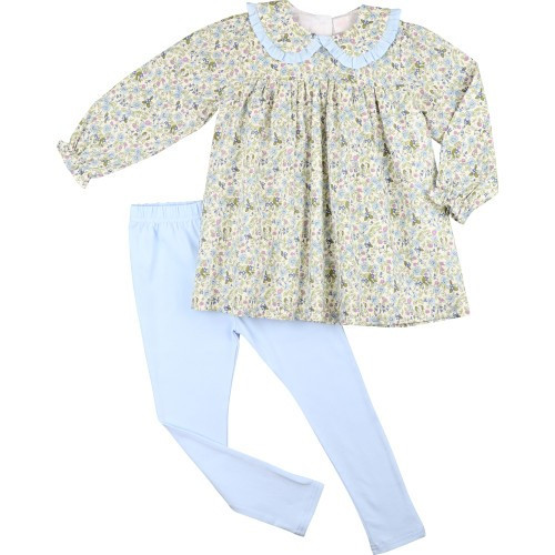 Blue Fall Floral Legging Set - Shipping Mid-October | Cecil and Lou
