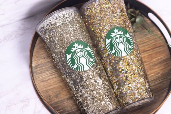 Starbucks Gold Glitter Tumbler Glitter Cup Gold Tumbler | Etsy | Etsy (US)