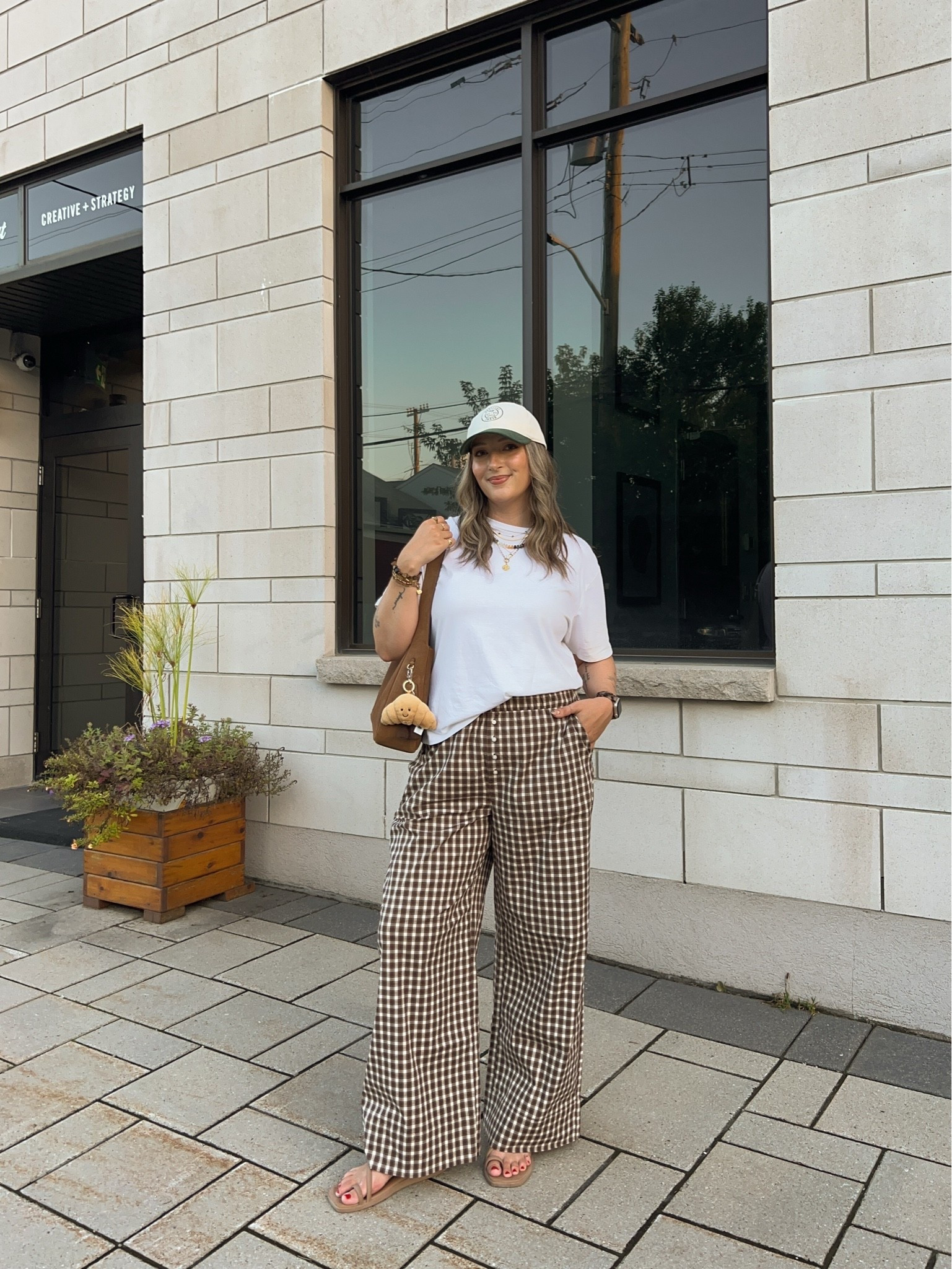 Simple early fall outfit from Abercrombie! Wearing M in the gingham pants. Linked this year’s version of my white tee. Crocs toe loop sandals are super comfy, I’m a 9.5-10 and wear a 10. Canadian crocs link under “similar products”

#LTKfall #LTKsale #LTKmidsize