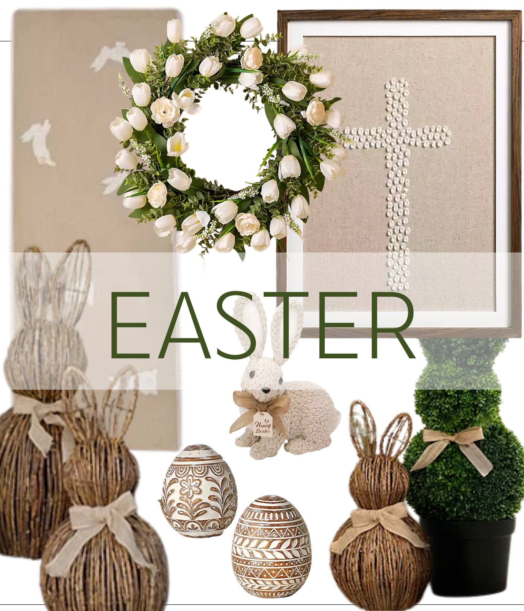 Neutral Easter finds! The textures are so perfect. All of these are from Kirkland's! 

 #LTKHome