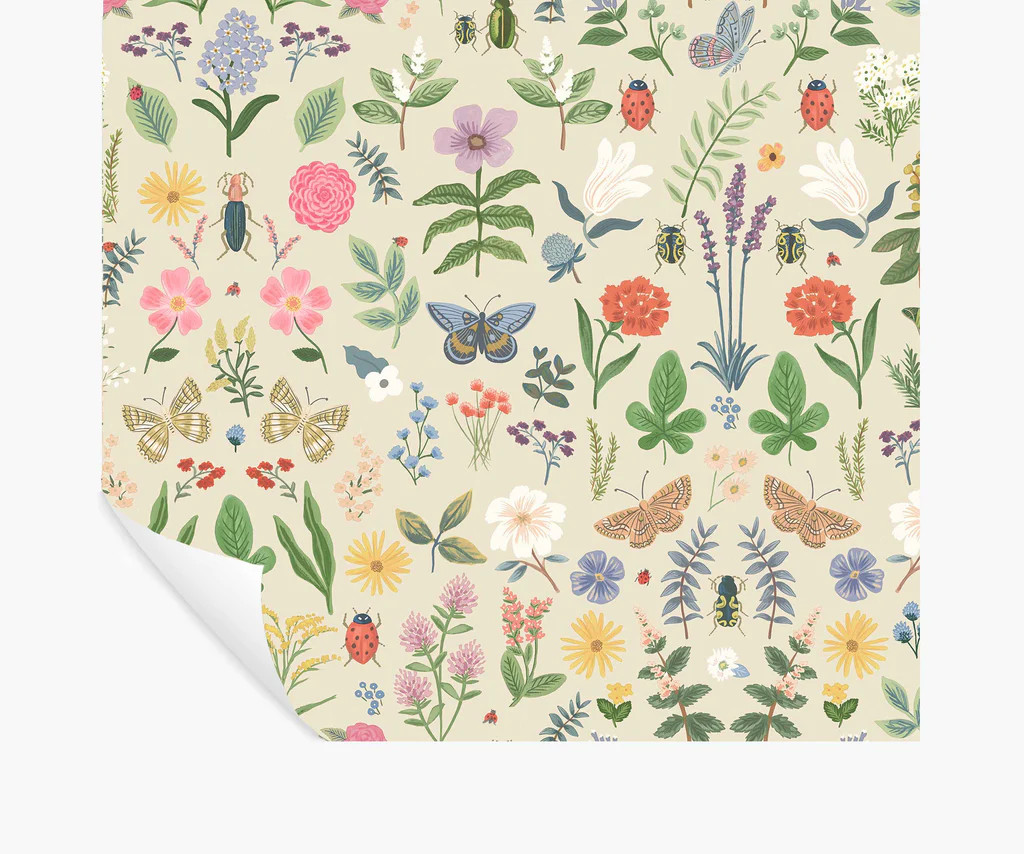 Curio Peel & Stick Wallpaper - Cream | Rifle Paper Co.