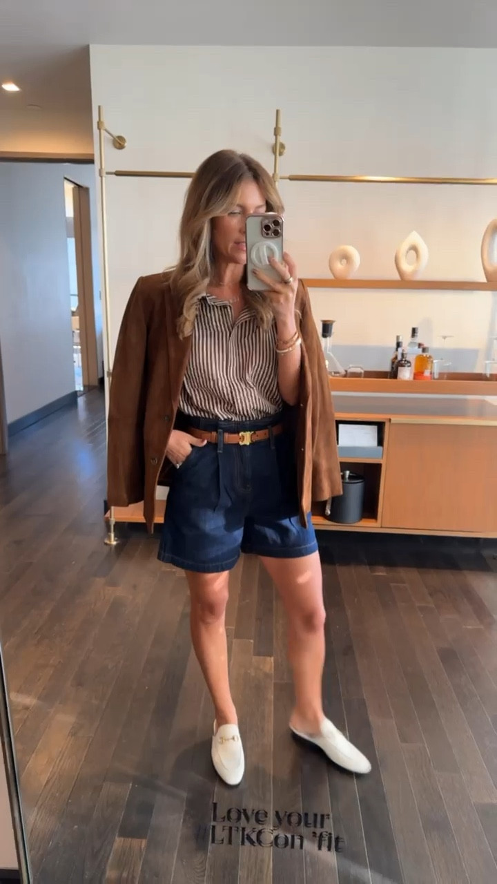 Today’s outfit for LTKCon! 
Aritzia shorts size 25
Nordstrom jacket size 0
Celine belt 
Gucci loafers 
Astr the label top size small 
Linked some other similar items for less!

#LTKStyleTip #LTKCon