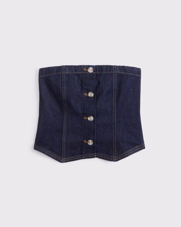 Strapless Denim Tube Top | Abercrombie & Fitch (US)