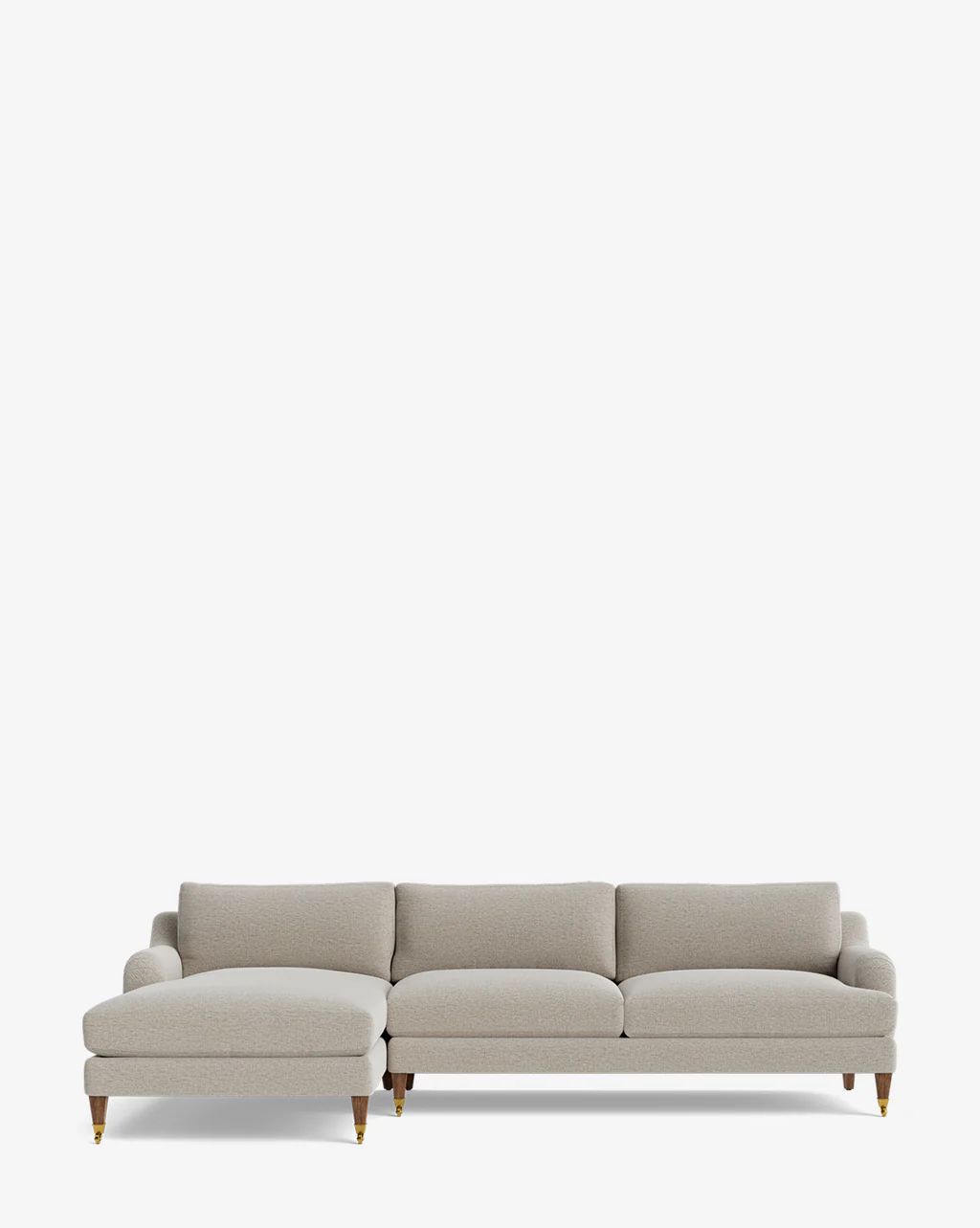 Lucille English Arm Roll Chaise Sectional | McGee & Co.