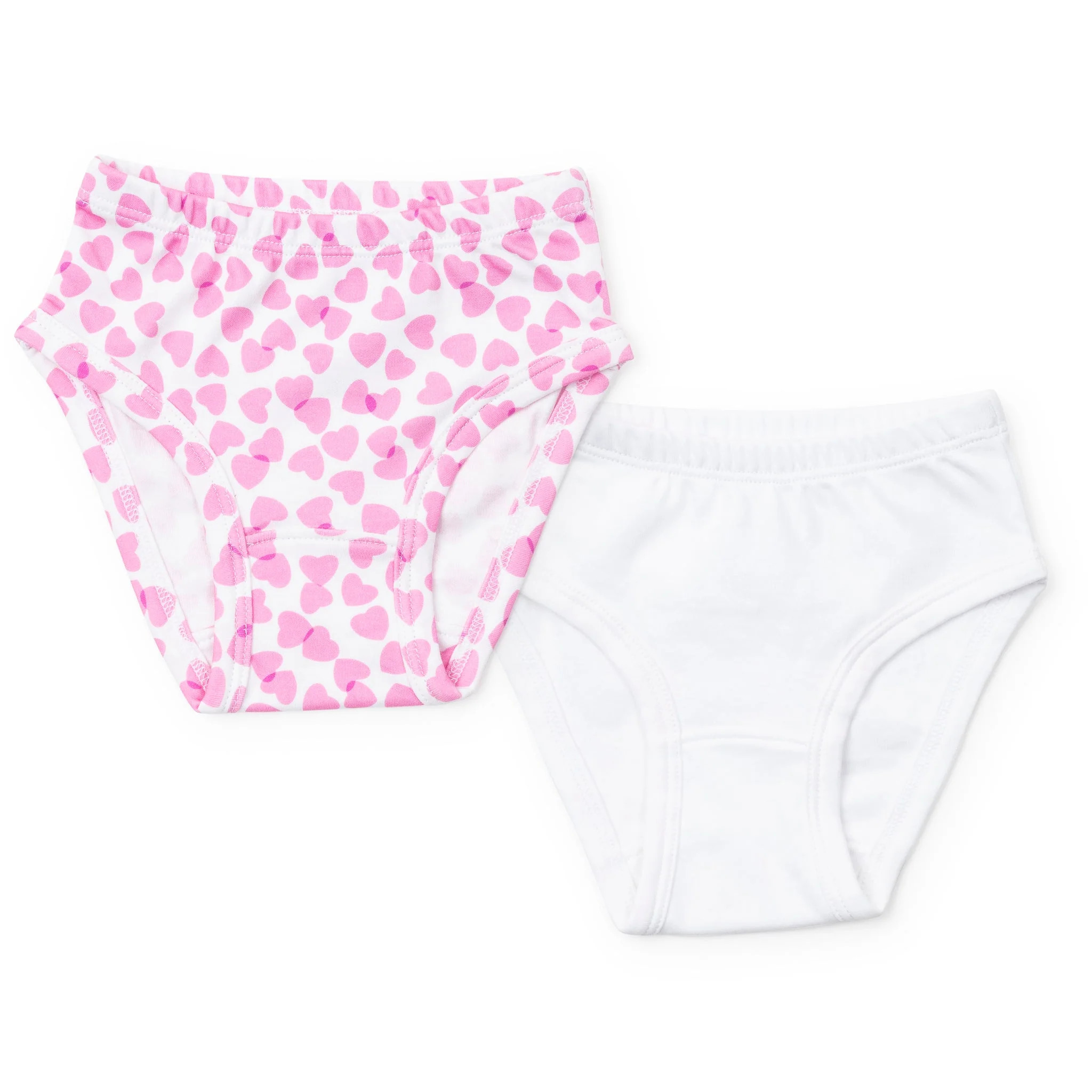 Lauren Girls' Underwear Set - Confetti Hearts Pink/White | Lila and Hayes