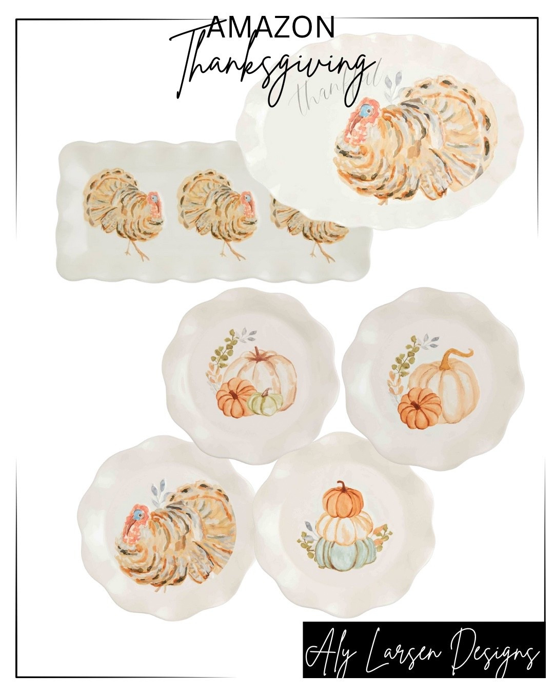 Mud Pie Thanksgiving salad plates, turkey platter 
Amazon Thanksgiving 

#LTKStyleTip #LTKHome #LTKSeasonal