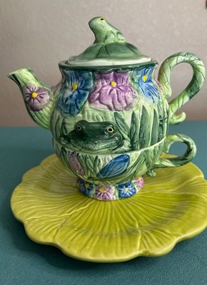 Silvestri Frog Theme Tea For One Stacking Teapot With Plate Whimsical | eBay US