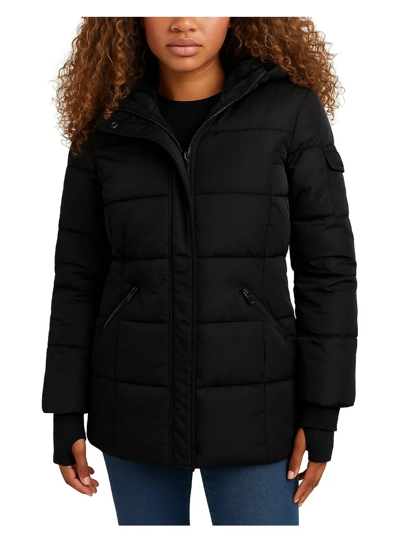 Steve Madden Women's Faux Fur Lining Winter Coat - Long Length Quilted Parka Jacket for Women (S-... | Walmart (US)