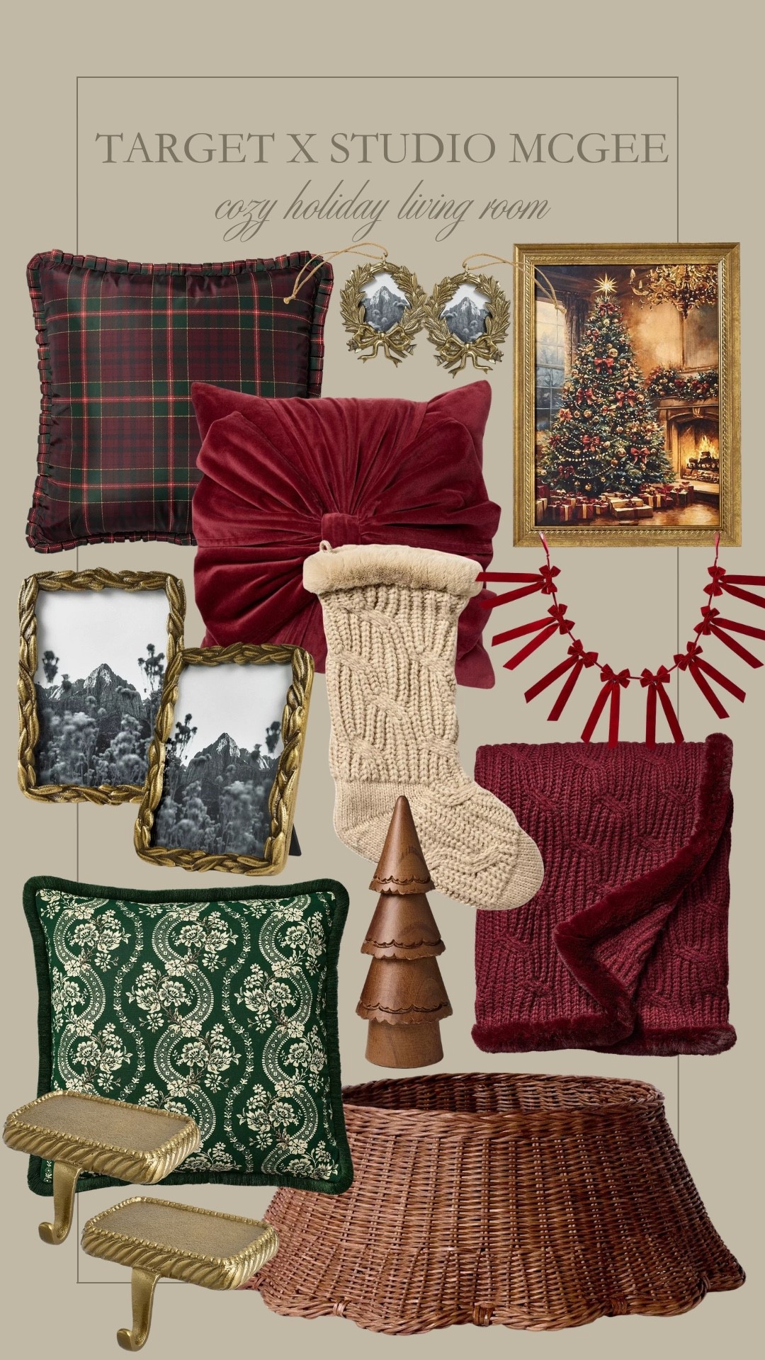 Target x Studio McGee cozy living room finds ❤️ The prettiest holiday decor for a cozy Christmas living room