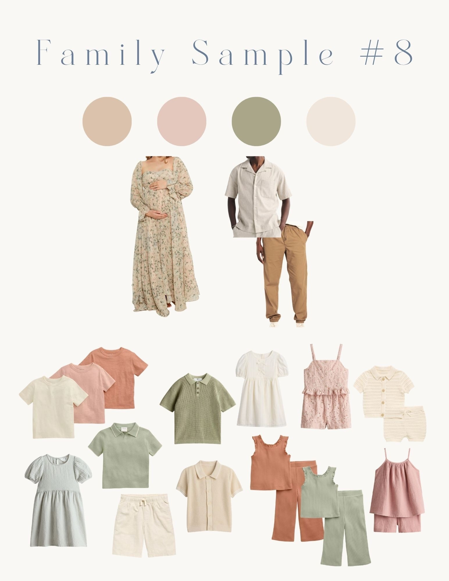 Spring family styles with a soft, earthy palette filled with dusty pink, olive, and warm neutrals for your next Spring or Summer family photo session! It also features a bump friendly, floral dress!

My name is Rachel and I am a family, maternity, and newborn photographer located in Asheville, North Carolina! Each spring and fall I love to put together a family styling guide for my clients to help them with figuring out what everyone is going to wear!



#LTKmomlife #LTKKids #LTKBaby