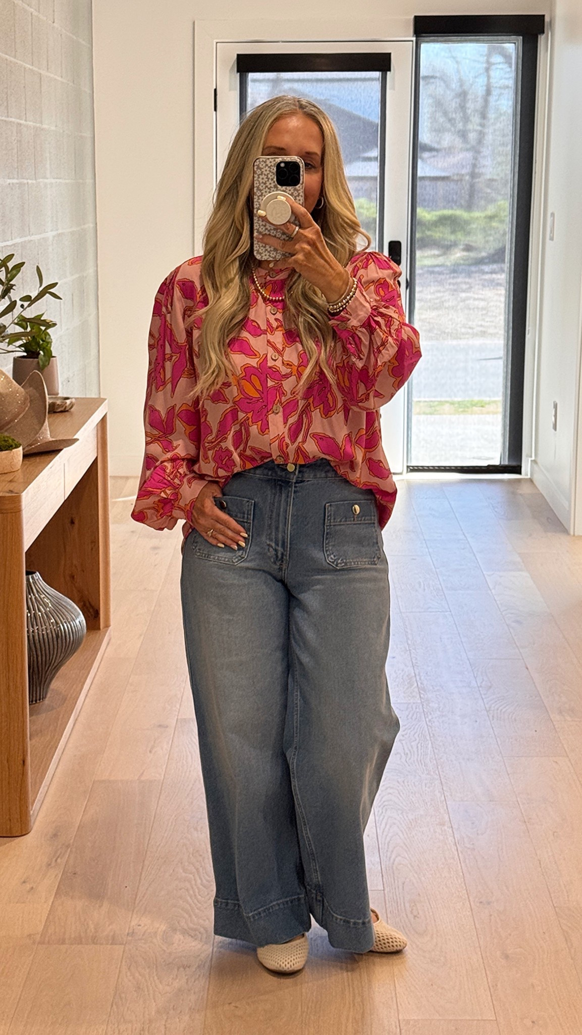 Bright, bold, and a little bit playful 💕✨
This pink floral blouse + wide leg denim moment is giving effortless spring style with a fun twist! Dress it up with heels or keep it casual with flats—either way it’s a standout look.

#LTKOver40 #LTKootd