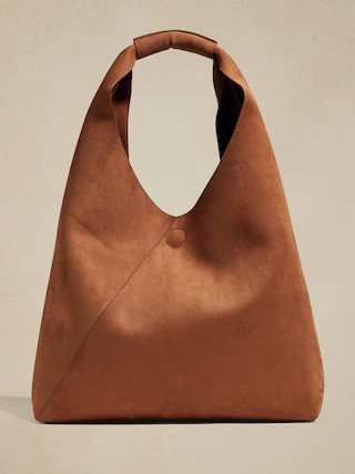 Vegan Suede Slouch Tote | Banana Republic Factory