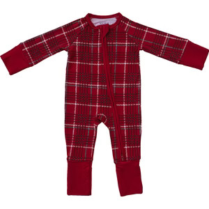 Mebie Baby Red Plaid Bamboo Zipper – Matching Family Holiday | Mebie Baby