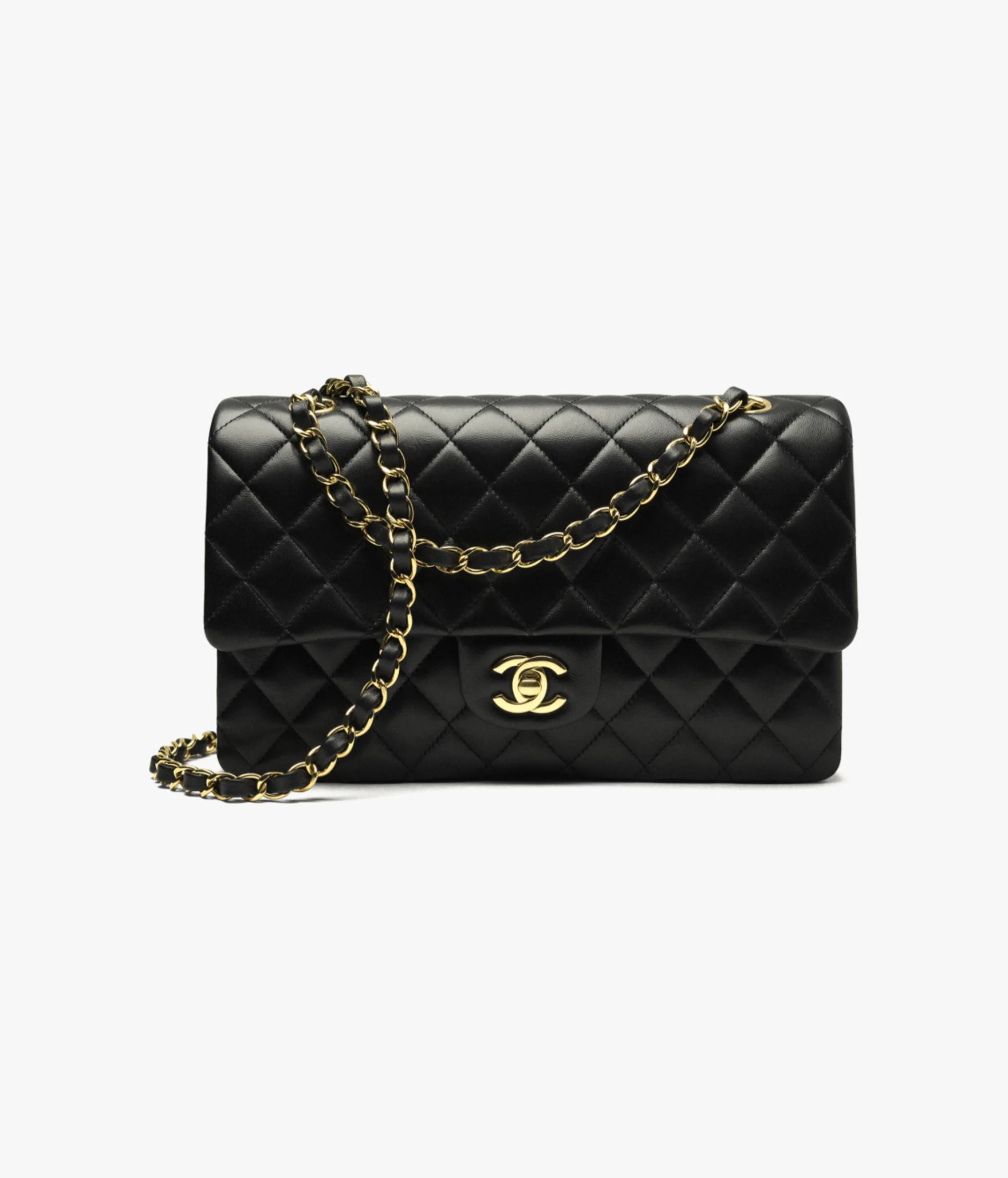 Classic 11.12 handbag, Lambskin & gold-tone metal, black — Fashion | CHANEL | Chanel, Inc. (US)