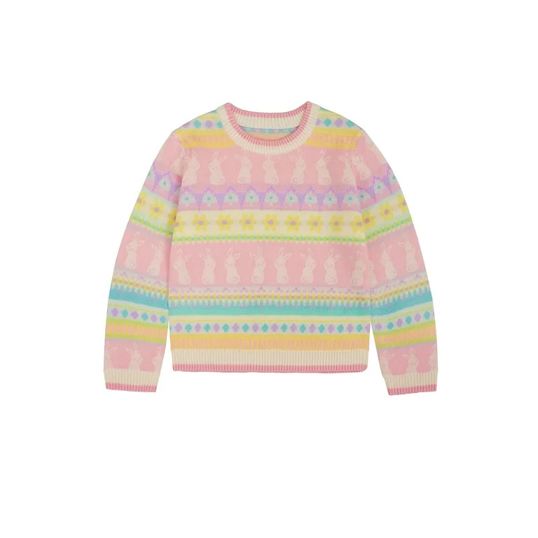 Way to Celebrate Toddler Girl Easter Sweater, Sizes 12M-5T | Walmart (US)