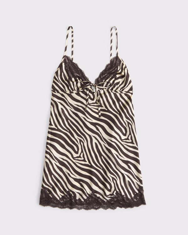 Jacquard Lace and Satin Nightie | Abercrombie & Fitch (US)