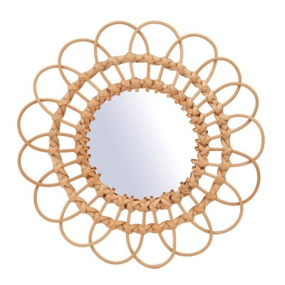 Large Rattan Mirror Frame Boho Rustic Retro Wall Mounted Modern Fireplace  | eBay | eBay UK