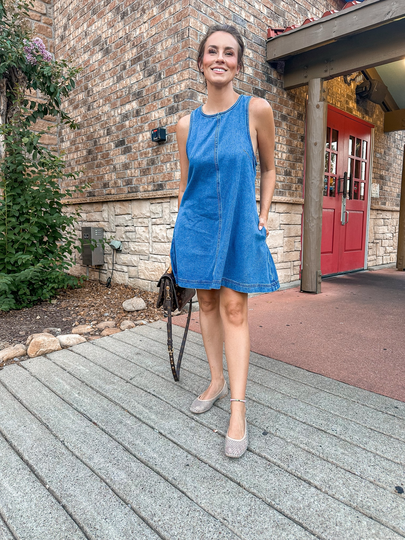 Amazon find: the best free people denim dress dupe. Shoes are on sale! Perfect ballet flats for Fall. Also available in black  

#LTKShoeCrush #LTKSaleAlert