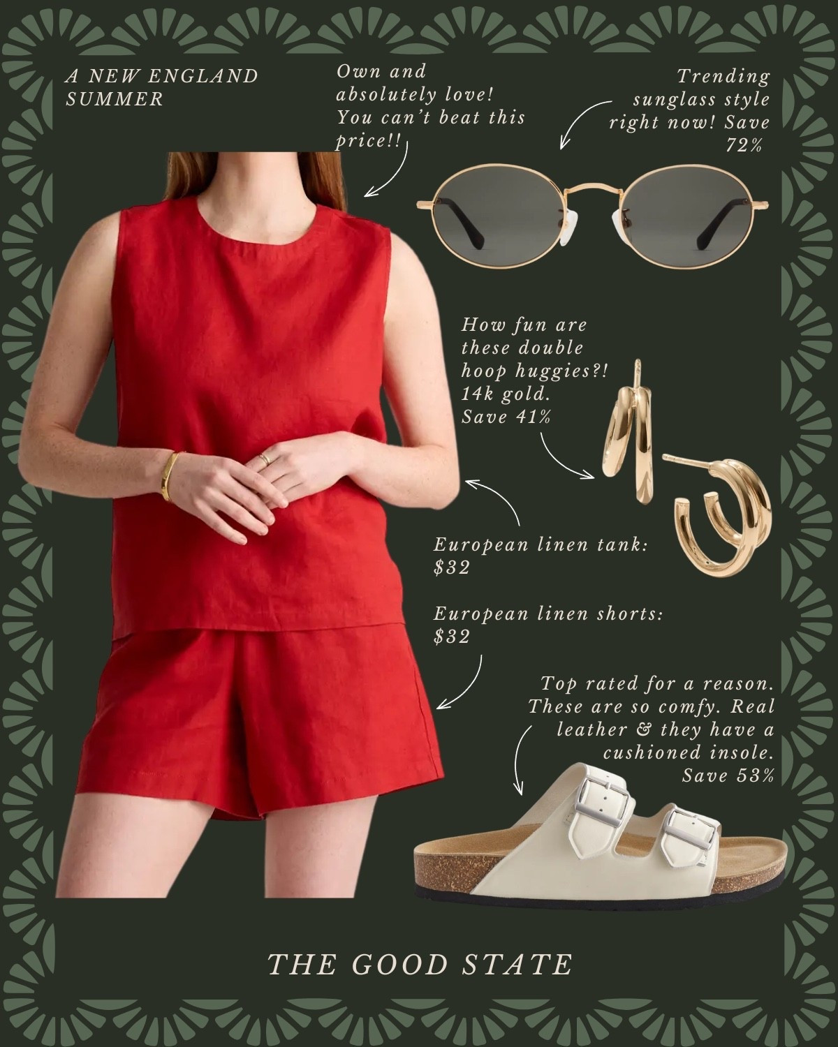 This summertime collection is for the ladies who spend slow mornings wandering down the historic streets of Newport—the warmth of the sun on their shoulders, the cool breeze blowing through their hair and an iced latte in one hand. For the ones whose ideal afternoon looks like browsing bookstores and antique shops in Kennebunkport. This is for the ladies who enjoy Cape Cod bike rides, Martha’s Vineyard ferry days and late summer evening in Watch Hill when everyone somehow ends up barefoot by sunset.

This is for the ladies who have spent years building their wardrobe. The ones who collect rather than consume. The ladies who carefully choose timeless staples they’ll wear for decades—a perfectly broken-in pair of loafers or Sperrys, a crisp white button-down and an heirloom cable-knit sweater.

This is for the ladies who look like the just stepped out of a Ralph Lauren Catalog. The ones whose outfits are polished and playful. The lovers of all things J.Crew and the ones who find themselves growing Tuckernuck’s website multiple times a week. For the lovers of heritage style, classic tailoring, block print, woven totes and a wardrobe that chases tradition not trend.

This is for the ladies who romanticize slow mornings at the harbor, fresh cut hydrangeas on the kitchen table, picnics at sunset and a timeless wardrobe fit for a Kennedy. This is for you 🦞✨🫶🏼

#LTKSaleAlert #LTKActive #LTKootd