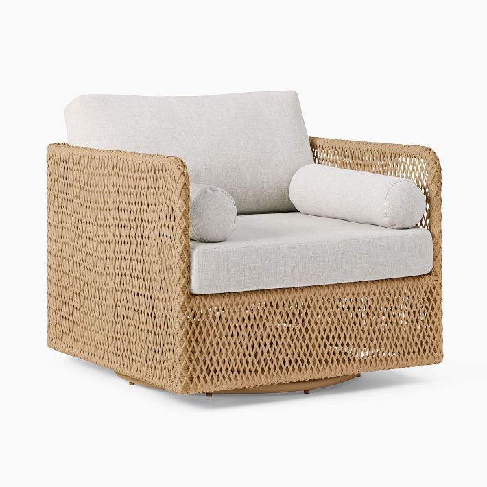 Coastal Outdoor Swivel Chair | West Elm (US)