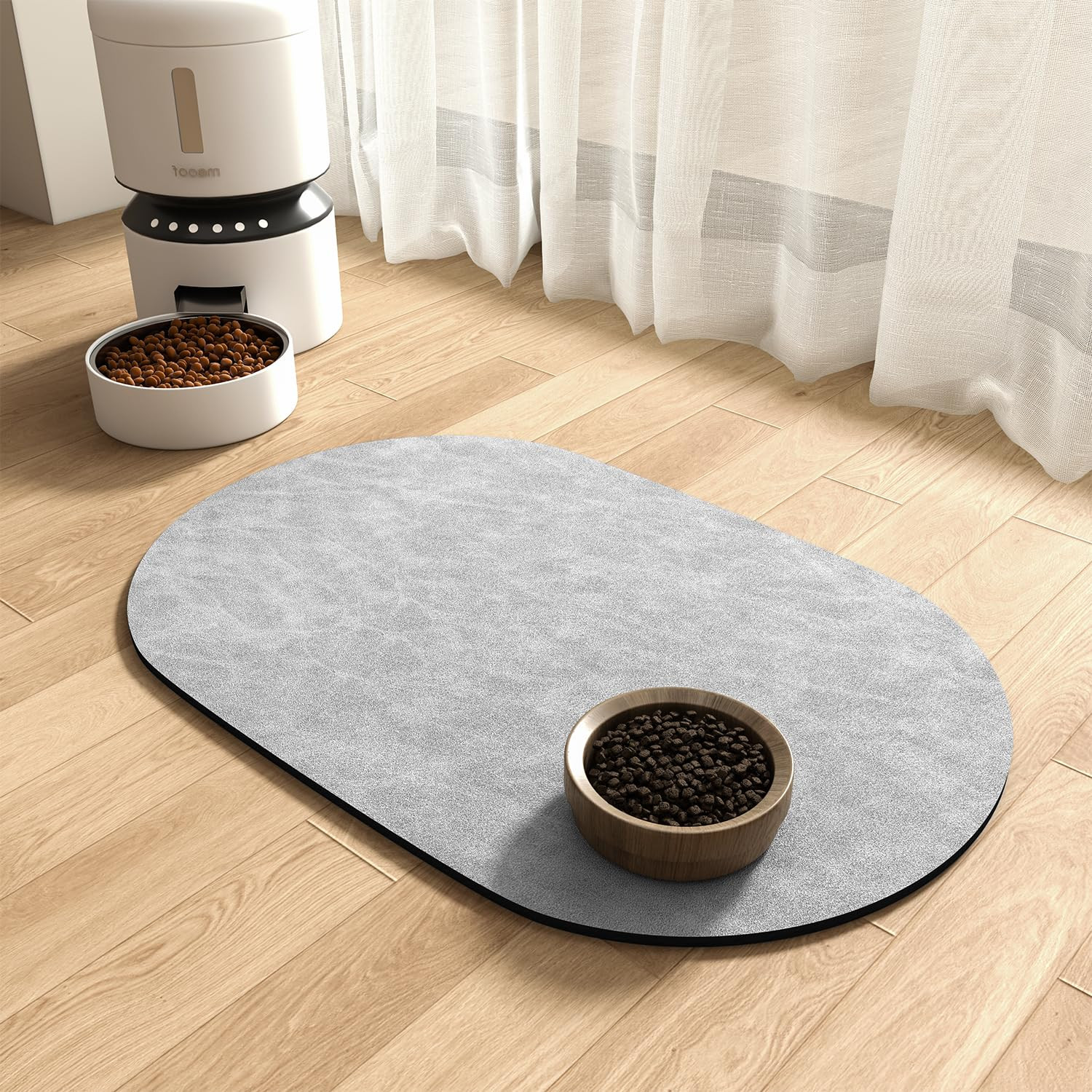Absorbent Dog Food Mat-Cat Dog Mat for Food and Water Bowl, Quick Dry Pet Food Mat, No Stains Dog... | Amazon (US)