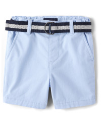 Baby And Toddler Boys Belted Woven Chino Shorts | The Children's Place  - WHIRLWIND | The Children's Place