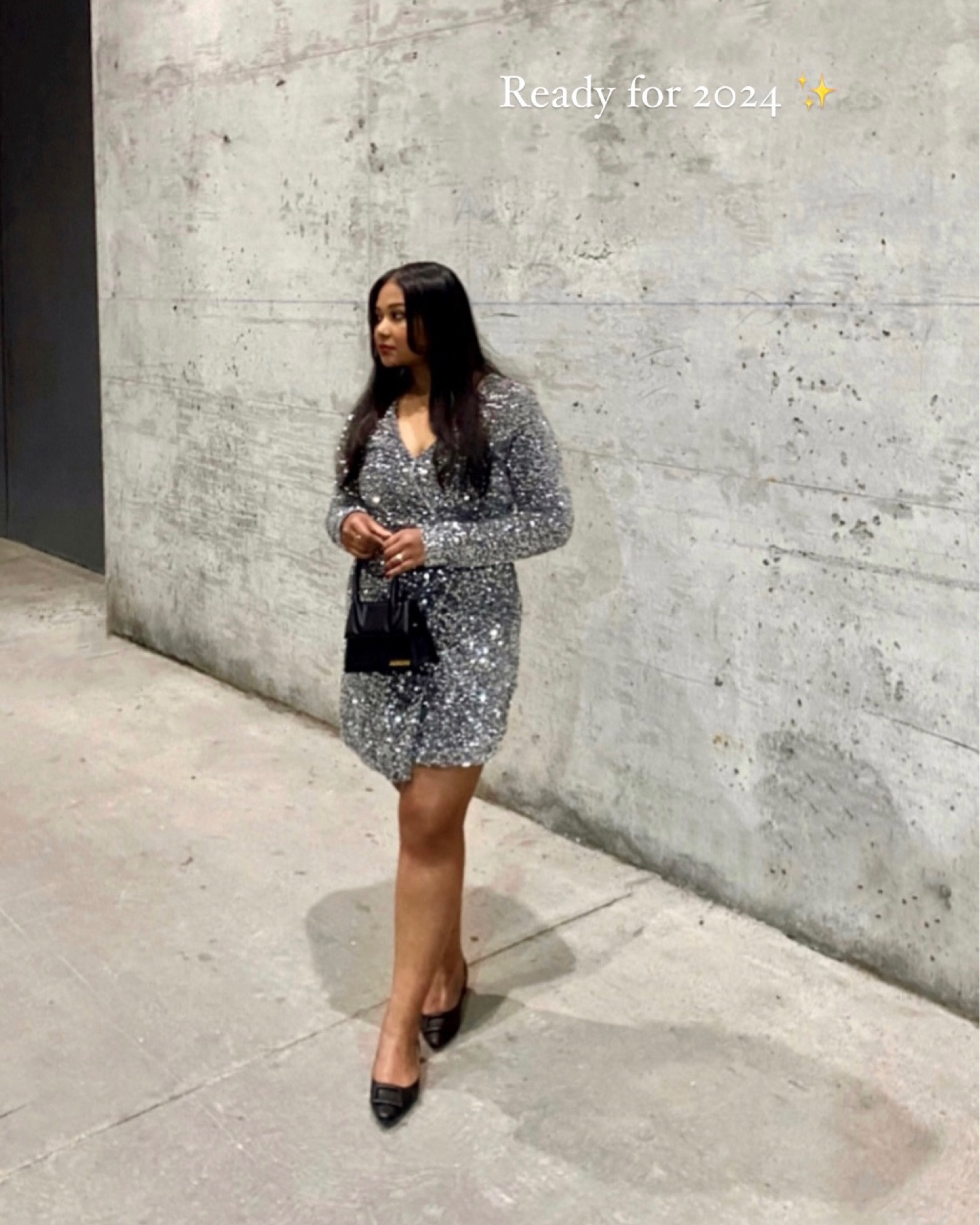Michaels Kors dress, sequins dress, sequin season, sequins, cocktail dress, mini dress, silver dress, sparkle, black Jacquemus, le chiquito, classy style, elegant style 

#LTKstyletip #LTKitbag #LTKSeasonal