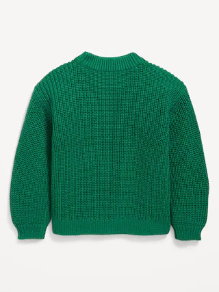 Mock-Neck Embroidered Graphic Sweater for Toddler Girls | Old Navy (CA)