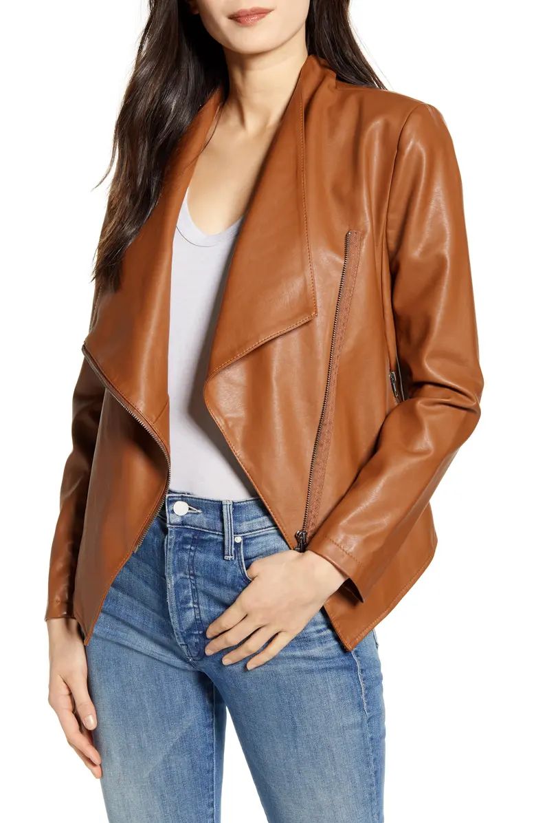 Gabrielle Faux Leather Asymmetrical Jacket | Nordstrom