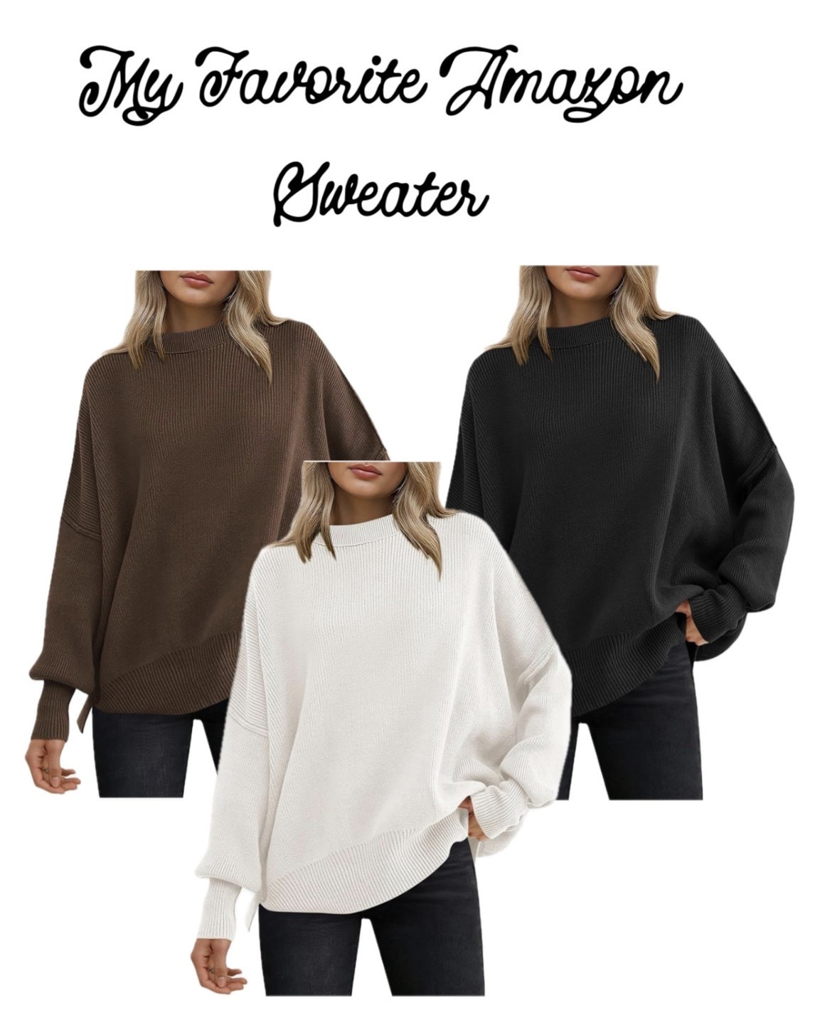 My favorite Amazon Sweater!! I have all of these colors. Wear them all the time. #wintersweater #amazon #amazonfinds #amazonsweater #amazonfashion #anrabess #closetbasics 

#LTKFindsUnder50 #LTKSeasonal