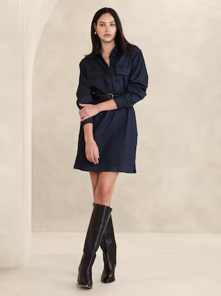 Denim Mini Shirtdress | Banana Republic Factory