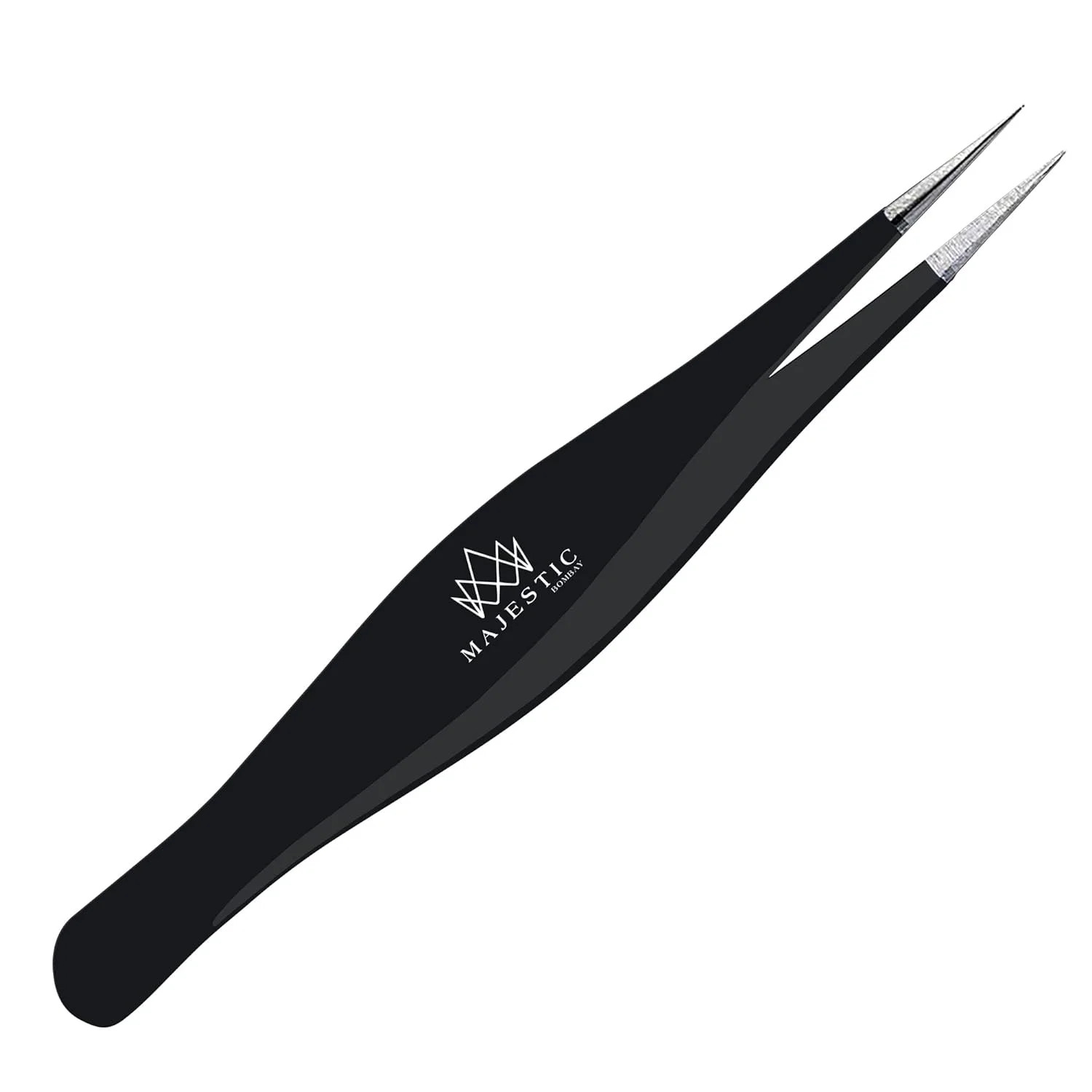 Majestic Bombay Fine Pointed Tweezers for Women and Men Stainless Steel, Black | Walmart (US)