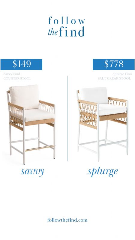 Nearly identical to a designer counter stool! We love these finds for updating your casual kitchen seating! 

#LTKhome #LTKsalealert