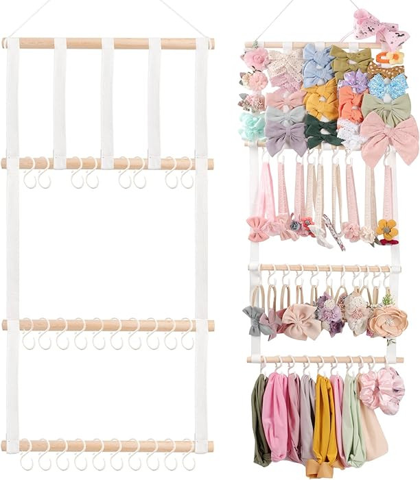Headband Holder Hair Bows Organizer for Girls, Baby Headbands Hair Accessories Organizer Storage ... | Amazon (US)