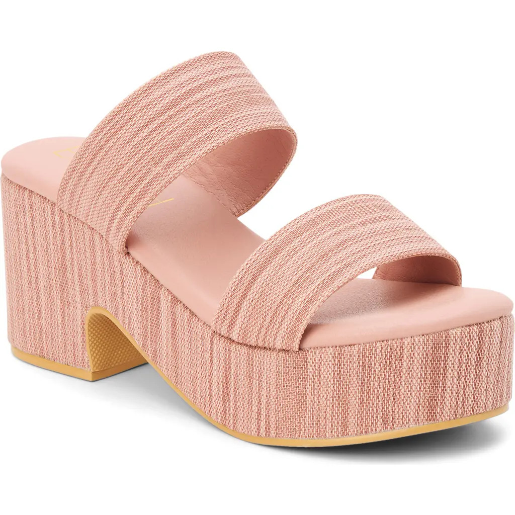 Coconuts by Matisse Ocean Ave Espadrille Platform Slide Sandal in Blush at Nordstrom, Size 10 | Nordstrom