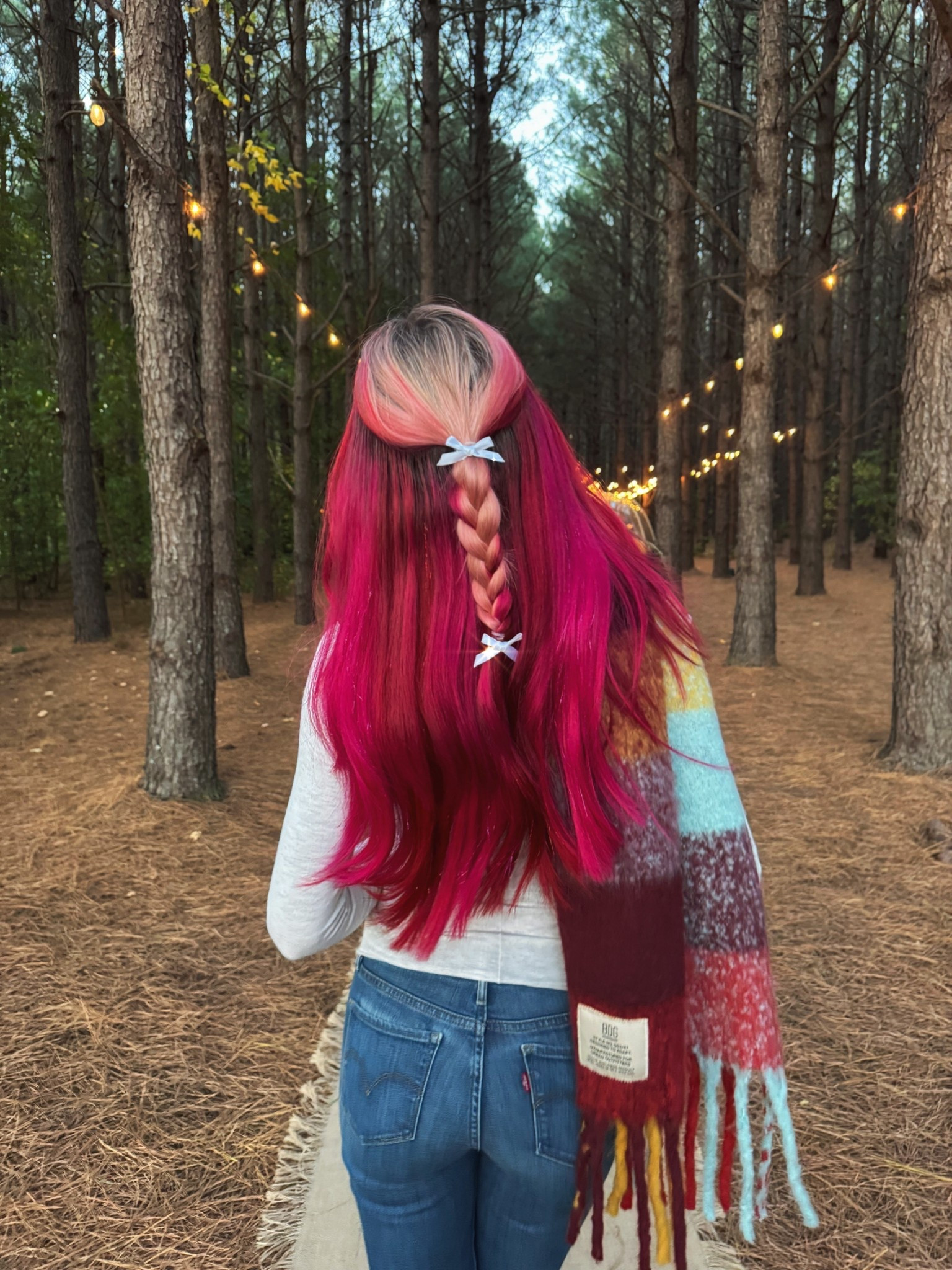 fall hair & fuzzy scarf ootd 
garage clothing long sleeve top
oversized urban outfitters fuzzy scarf
mini hair bows for fall 

#LTKSeasonal #LTKHoliday #LTKStyleTip