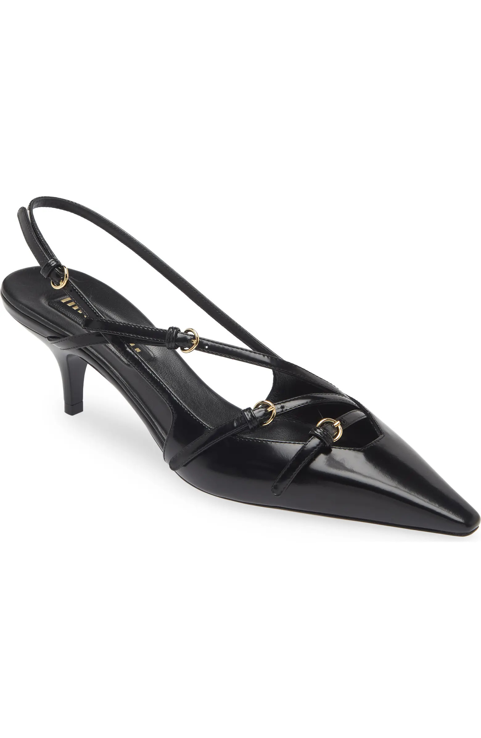 Miu Miu Show Kitten Heel Slingback Pump (Women) | Nordstrom | Nordstrom