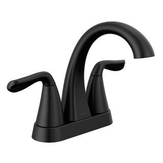 Delta Arvo 4 in. Centerset 2-Handle Bathroom Faucet in Matte Black-25840LF-BL - The Home Depot | The Home Depot