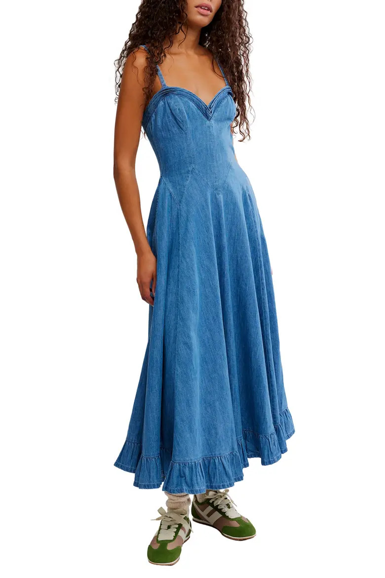Another Season Denim Midi Dress (Women) | Nordstrom | Nordstrom